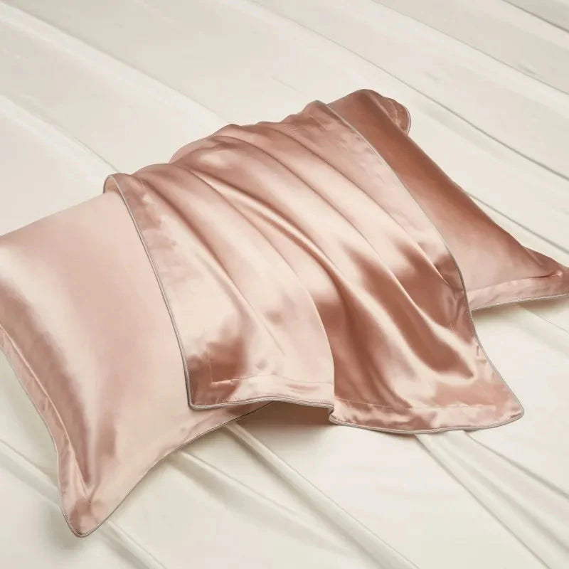 Pure Silk Pillowcase Set, Standard Pillow Size 48x74 cm, Breathable Tencel Underside for Hair and Skin Care 10