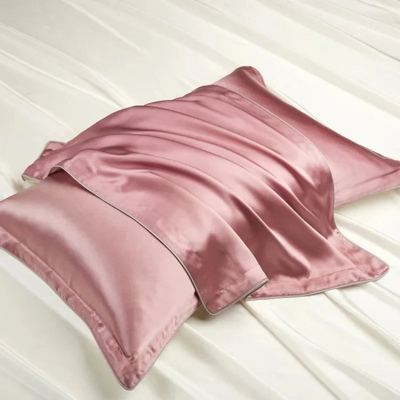 Pure Silk Pillowcase Set, Standard Pillow Size 48x74 cm, Breathable Tencel Underside for Hair and Skin Care 11