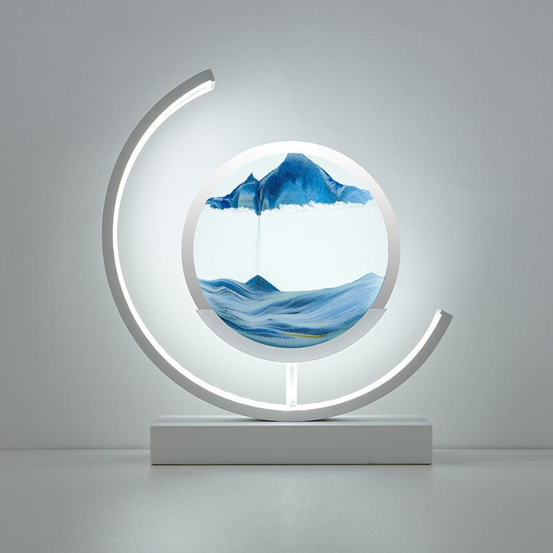 Quicksand Table Lamp with 3D Sand Art Design – Relaxing LED Bedside Lamp for Home and Office Decor 11