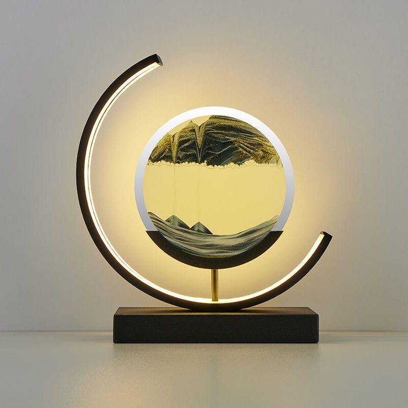 Quicksand Table Lamp with 3D Sand Art Design – Relaxing LED Bedside Lamp for Home and Office Decor 14