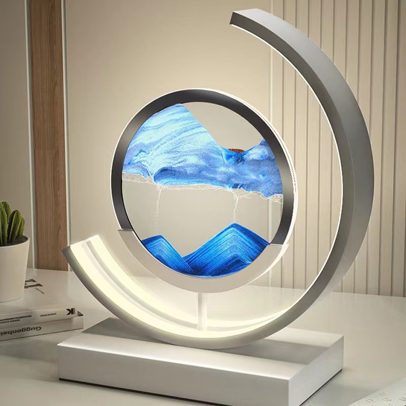 Quicksand Table Lamp with 3D Sand Art Design – Relaxing LED Bedside Lamp for Home and Office Decor 5