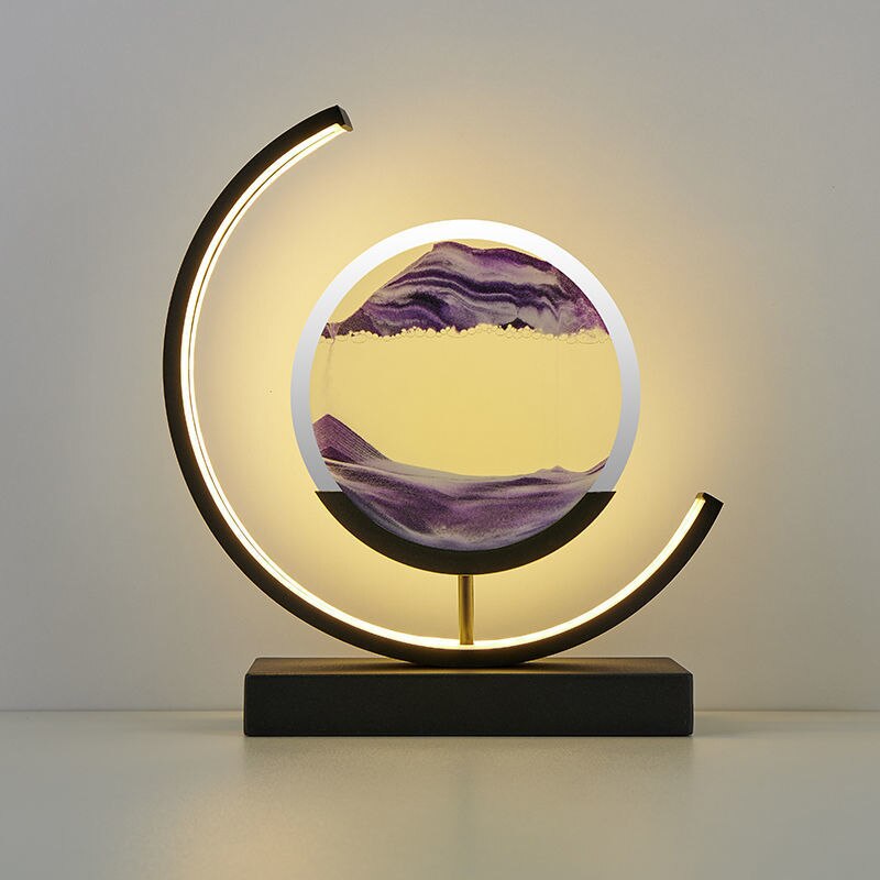 Quicksand Table Lamp with 3D Sand Art Design – Relaxing LED Bedside Lamp for Home and Office Decor 7