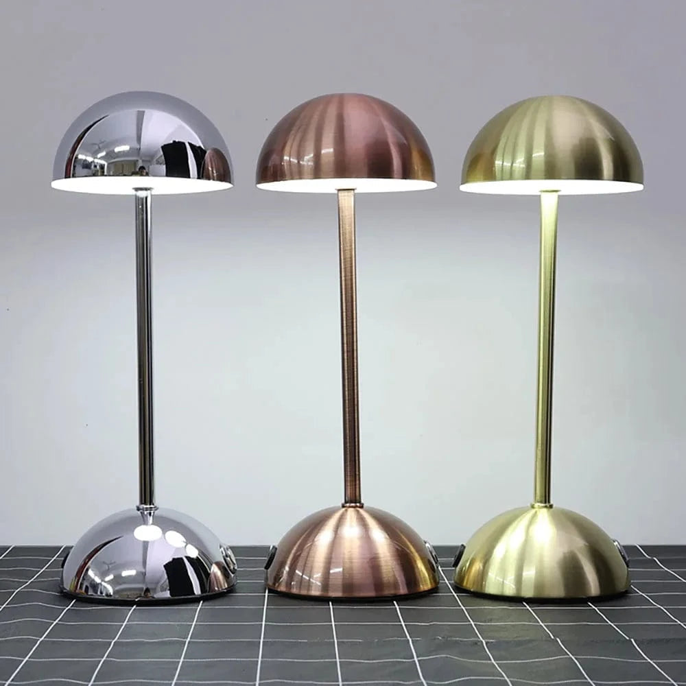 Rechargeable Dimmable Table Lamp with Touch Control and Chrome Finish – Portable Cordless LED Bedside or Desk Lamp 2