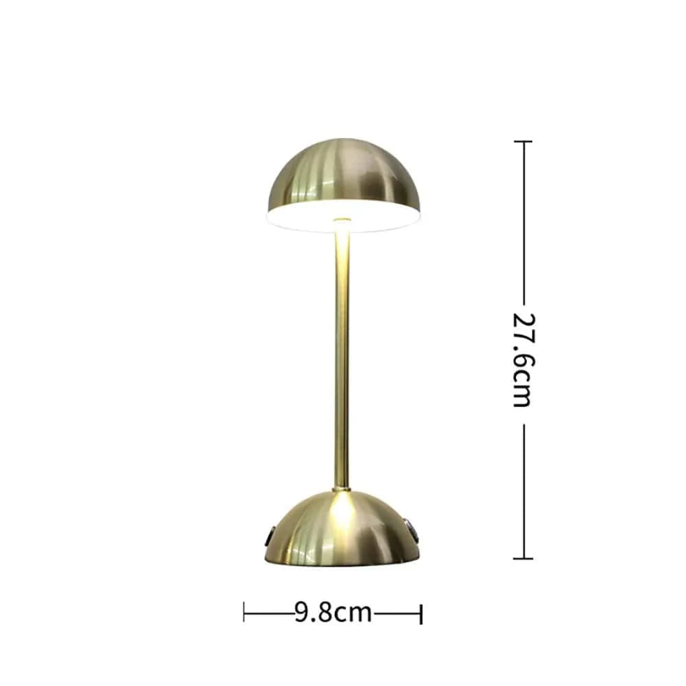 Rechargeable Dimmable Table Lamp with Touch Control and Chrome Finish – Portable Cordless LED Bedside or Desk Lamp 3
