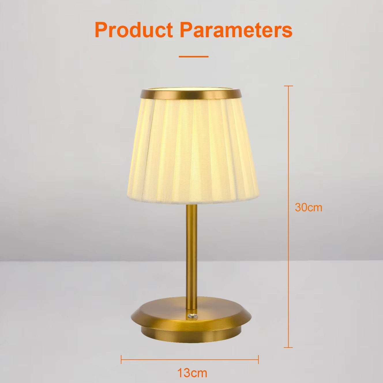 Rechargeable Pleated Table Lamp – Waterproof Cordless Bedside Lamp with Adjustable Brightness for Indoor and Outdoor Use 5