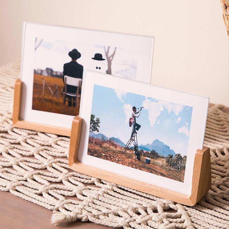 Rectangular Picture Frame 10 x 15 cm with Natural Wood Base – Elegant Photo Frame for Home Decor 6