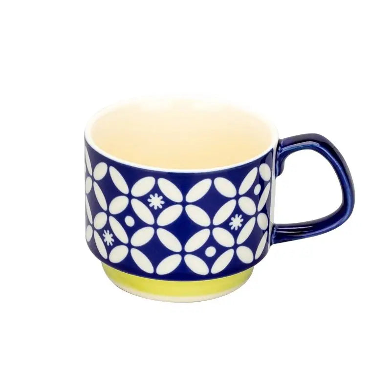 Retro Ceramic Coffee Mug Set – 300ml Capacity with Unique 1950s Patterns – Dishwasher and Microwave Safe 10