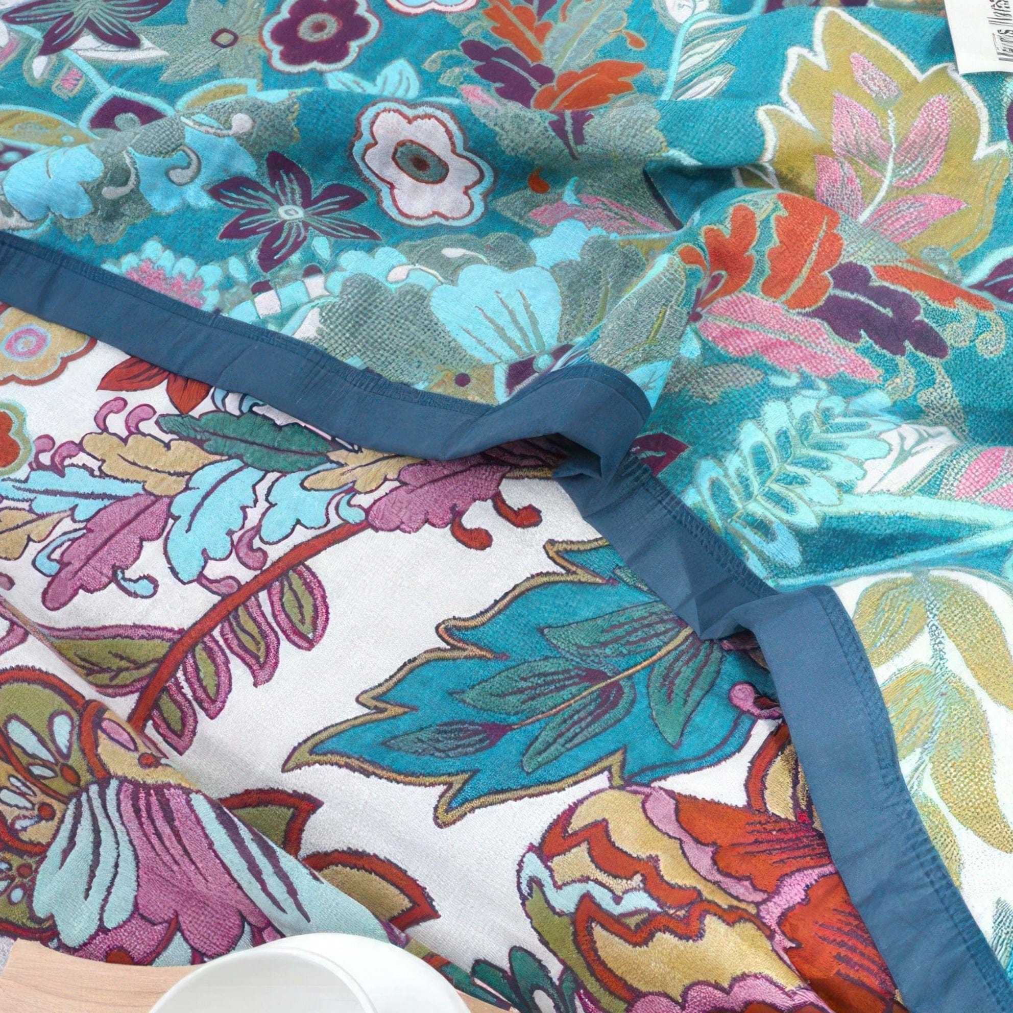 Reversible Floral Cotton Blanket – Soft and Breathable Throw for Home Decor, Lightweight and Machine Washable 7