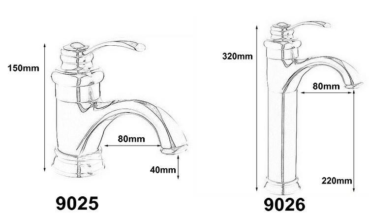 Round Lead-Free Brass Bathroom Faucet