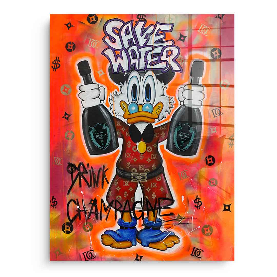 Save Water Acrylic Glass Wall Art – Handcrafted UV-Resistant Decor with FSC-Certified Frame for Eco-Friendly Home 0