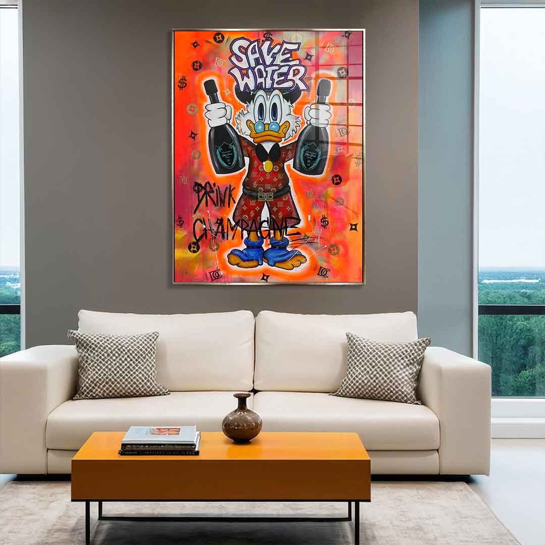 Save Water Acrylic Glass Wall Art – Handcrafted UV-Resistant Decor with FSC-Certified Frame for Eco-Friendly Home 2