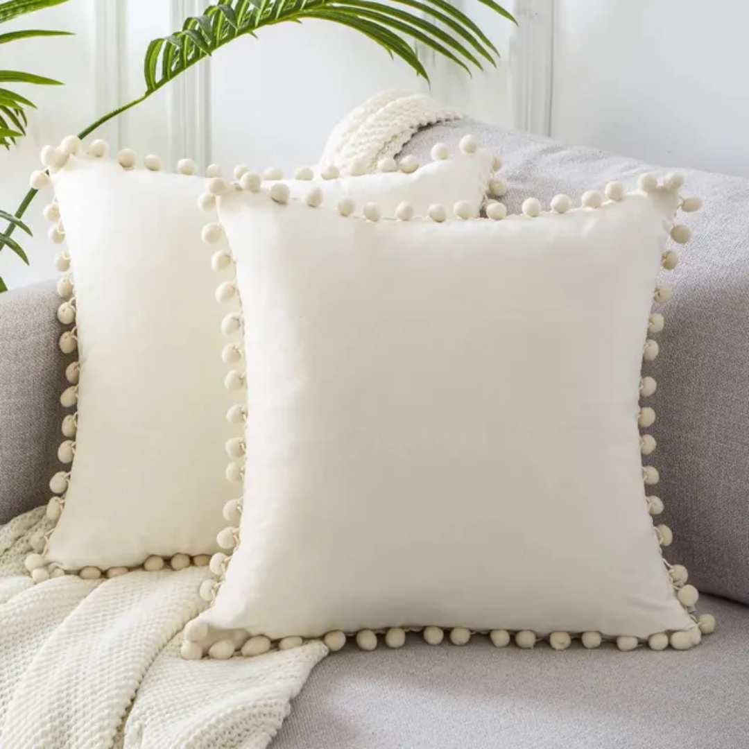 Scandinavian Decorative Cushion Cover β 45 x 45 cm Soft Polyester and Cotton Pillow