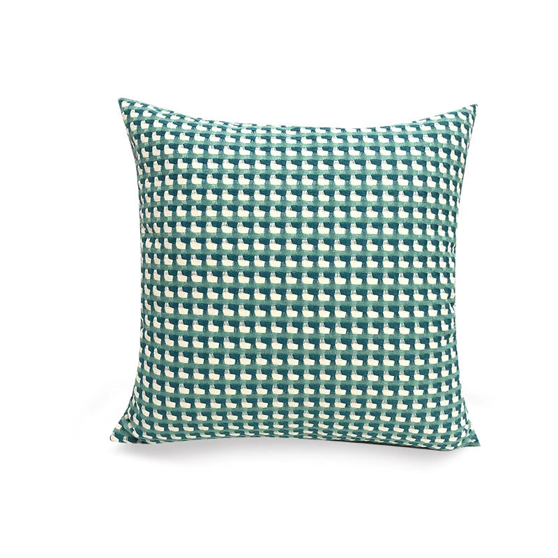 Scandinavian Decorative Cushion Cover in Contrasting Colors β 45cm x 45cm Polyester Accent for Sofa and Living Room