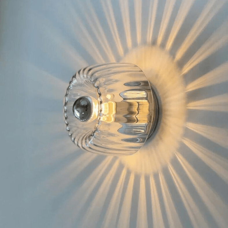 Scandinavian Wall Lamp β Modern Glass Sconce for Stylish Indoor Lighting, Metal and Glass Fixture, E14 LED Compatible