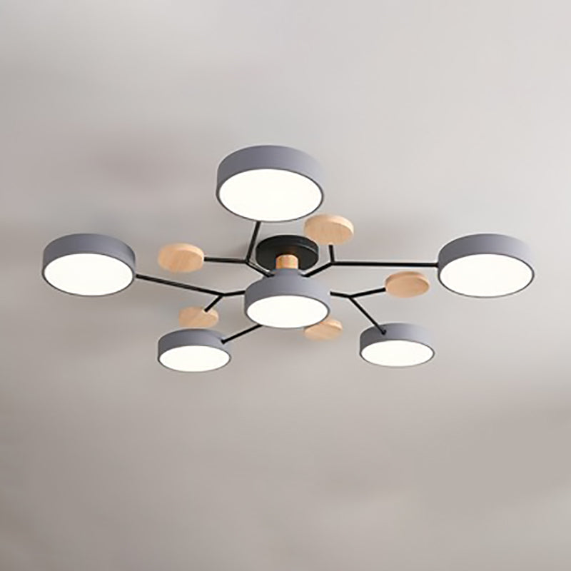 Scandinavian Round LED Flush Mount Ceiling Light Fixture for Living Room – Multiple Sizes and Colors 15