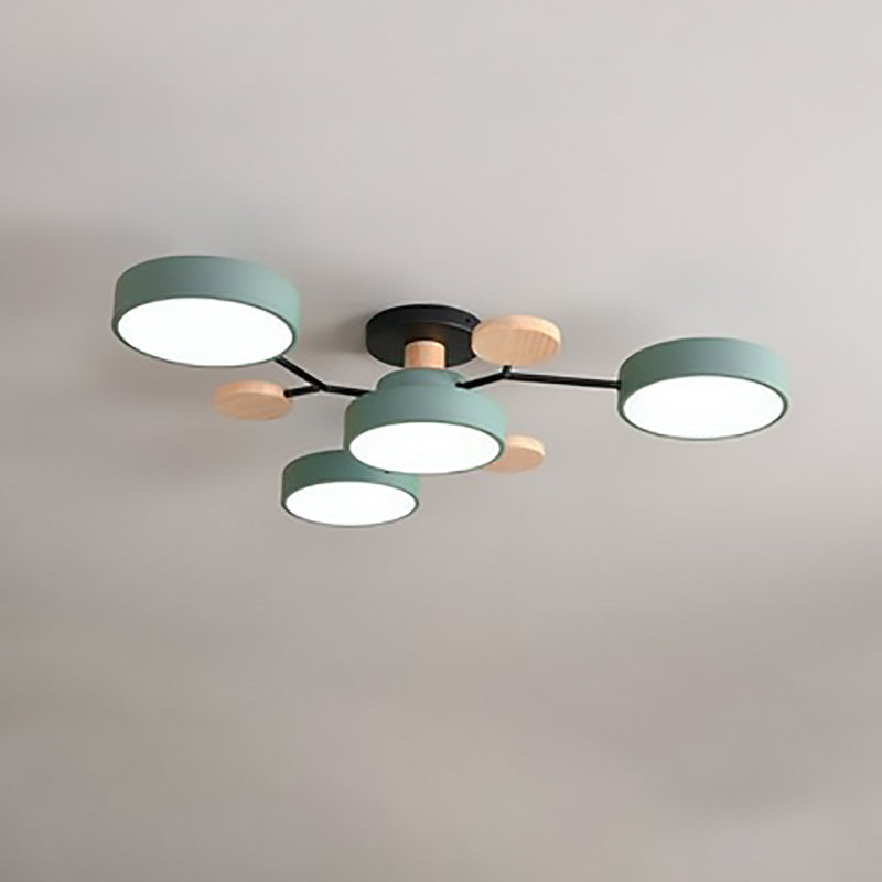 Scandinavian Round LED Flush Mount Ceiling Light Fixture for Living Room – Multiple Sizes and Colors 16
