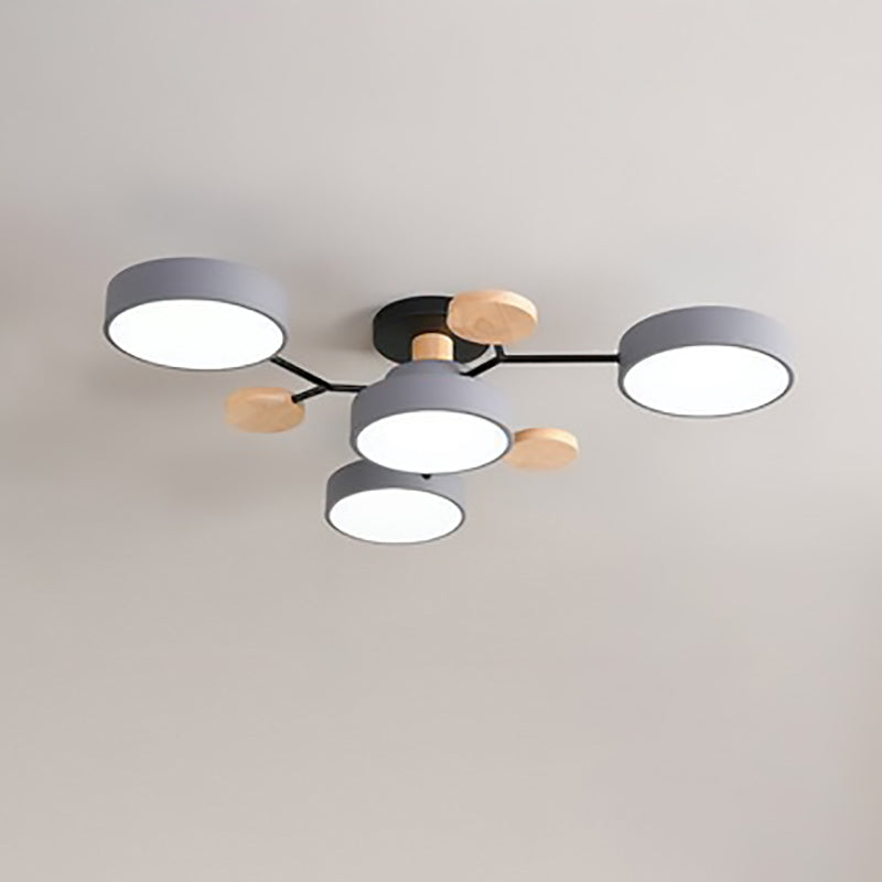 Scandinavian Round LED Flush Mount Ceiling Light Fixture for Living Room – Multiple Sizes and Colors 17