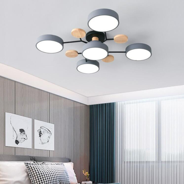 Scandinavian Round LED Flush Mount Ceiling Light Fixture for Living Room – Multiple Sizes and Colors 4