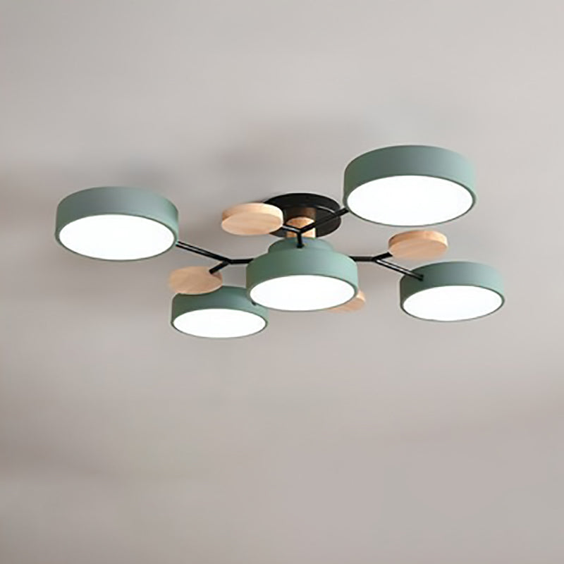 Scandinavian Round LED Flush Mount Ceiling Light Fixture for Living Room – Multiple Sizes and Colors 9