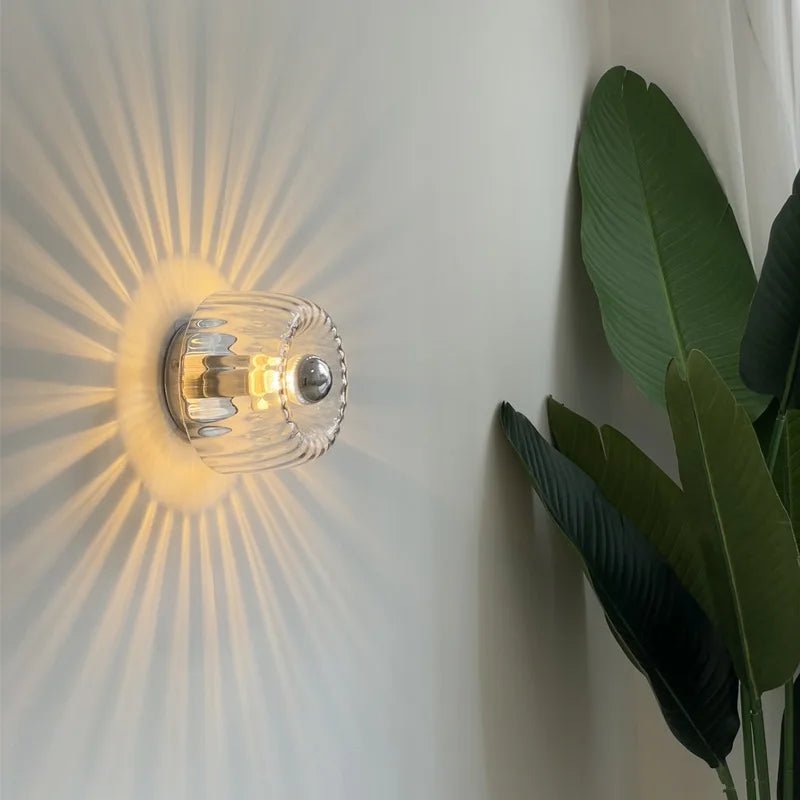 Scandinavian Wall Lamp – Modern Glass Sconce for Stylish Indoor Lighting, Metal and Glass Fixture, E14 LED Compatible 2