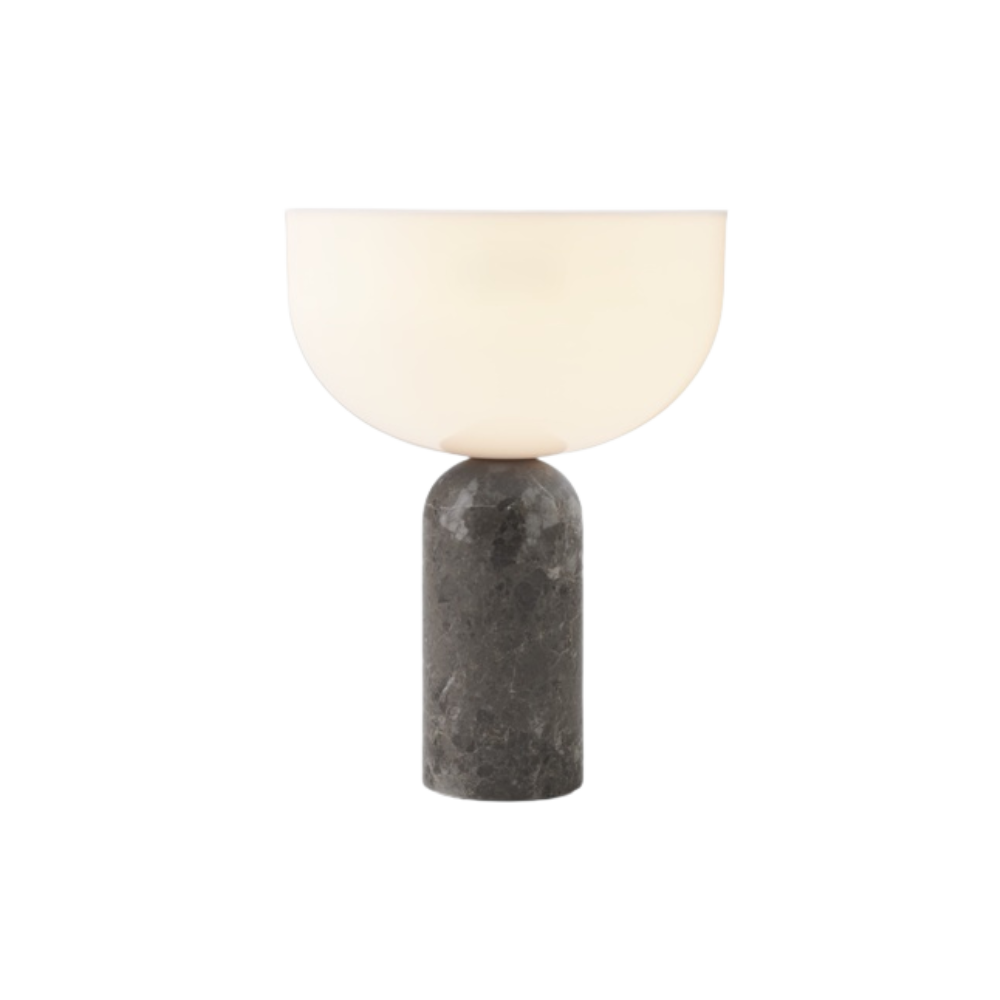 Sculptural Opal Glass Table Lamp with Marble Base β Dimmable Bedside Lamp for Living Room and Bedroom 0