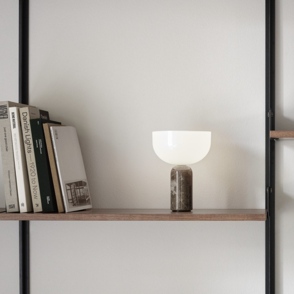 Sculptural Opal Glass Table Lamp with Marble Base – Dimmable Bedside Lamp for Living Room and Bedroom 2