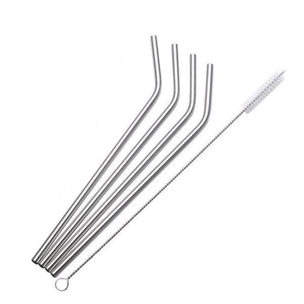 Seoul Straw Set – Matte Metallic Finish, 10-Inch Reusable Stainless Steel Straws in Rose Gold, Gold, Silver, Black – Eco-Friendly and Dishwasher Safe 6