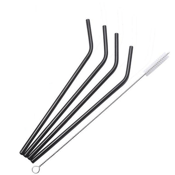 Seoul Straw Set – Matte Metallic Finish, 10-Inch Reusable Stainless Steel Straws in Rose Gold, Gold, Silver, Black – Eco-Friendly and Dishwasher Safe 8