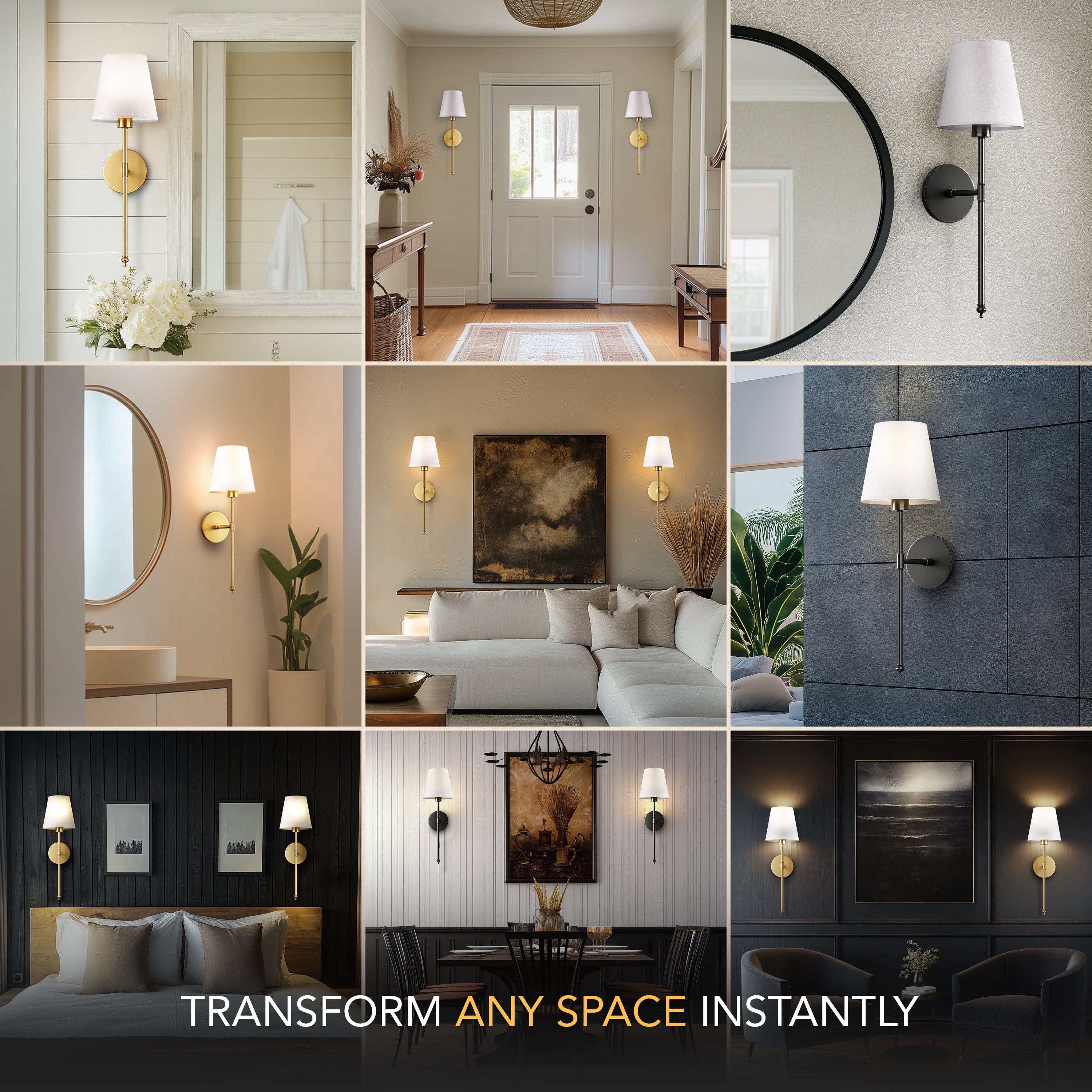 Set of 2 Battery Operated Wall Sconces – Wireless Decorative Wall Lights for Easy Installation and Modern Home Decor 4