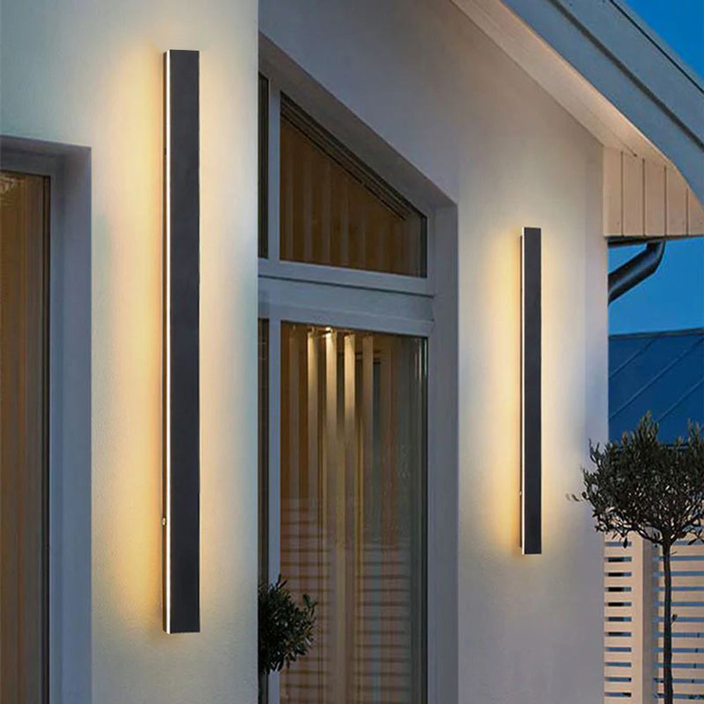Sleek Black LED Outdoor Wall Lamp β IP65 Waterproof Modern Design for Garden and Corridor Lighting 13
