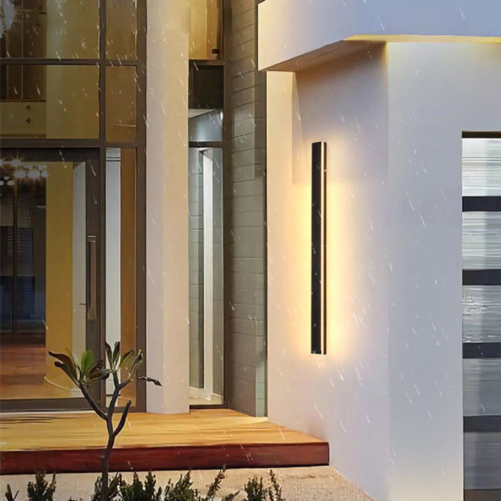 Sleek Black LED Outdoor Wall Lamp β IP65 Waterproof Modern Design for Garden and Corridor Lighting 18