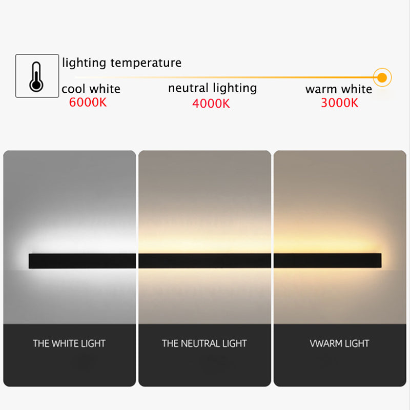 Sleek Black LED Outdoor Wall Lamp β IP65 Waterproof Modern Design for Garden and Corridor Lighting 8