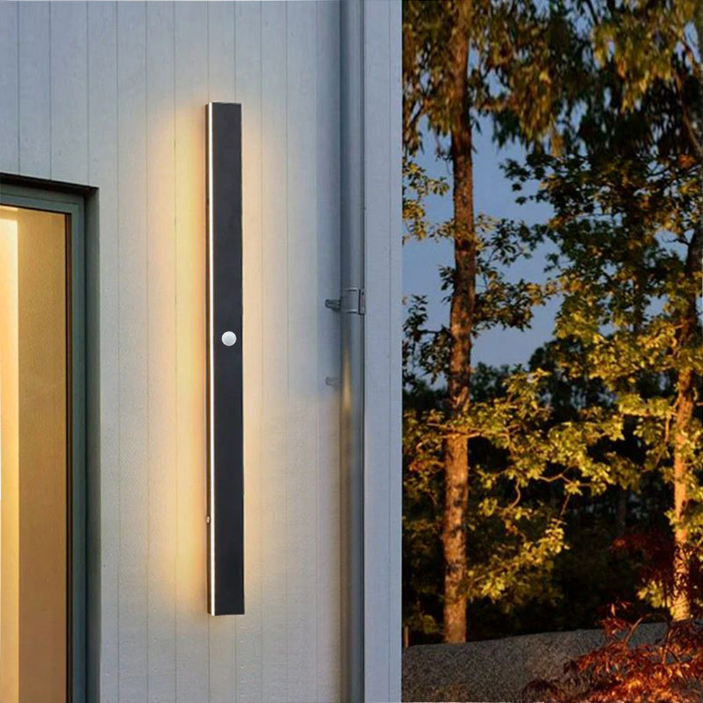 Sleek Black LED Outdoor Wall Lamp β IP65 Waterproof Modern Design for Garden and Corridor Lighting 9