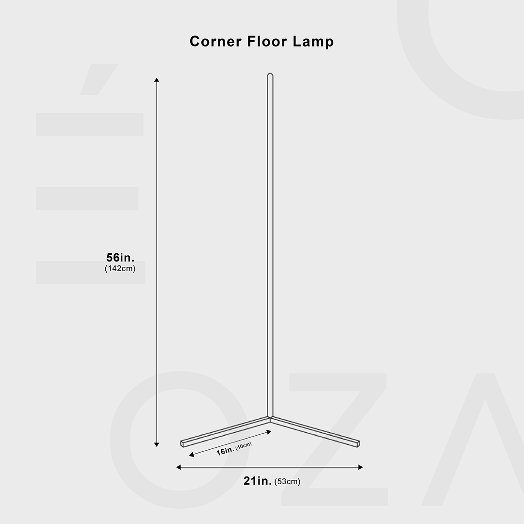 Slim LED Corner Lamp with Adjustable Brightness – Modern Light Fixture for Living Room or Bedroom 6