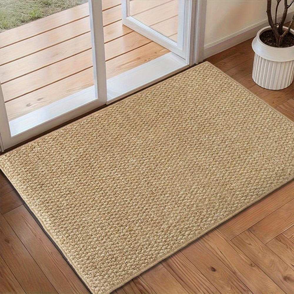 Soft Absorbent Jute Style Door Mat for Indoor and Outdoor Use – Slip-Resistant, Easy to Clean, Neutral Color, 50x80 cm, 60x90 cm, 80x120 cm 0