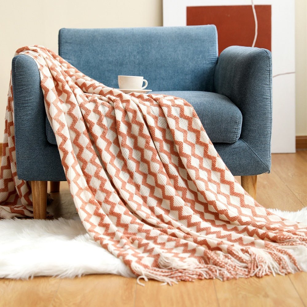 Soft Knitted Throw Blanket, Scandinavian Style Sofa Blanket for Living Room, 130x160 cm, Machine Washable, Cozy Minimalist Design 15