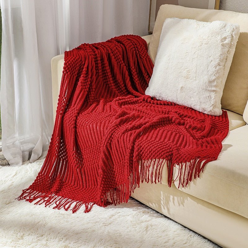 Soft Knitted Throw Blanket, Scandinavian Style Sofa Blanket for Living Room, 130x160 cm, Machine Washable, Cozy Minimalist Design 16