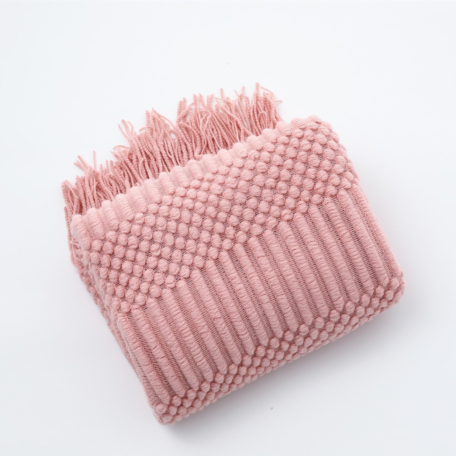 Soft Knitted Throw Blanket, Scandinavian Style Sofa Blanket for Living Room, 130x160 cm, Machine Washable, Cozy Minimalist Design 19