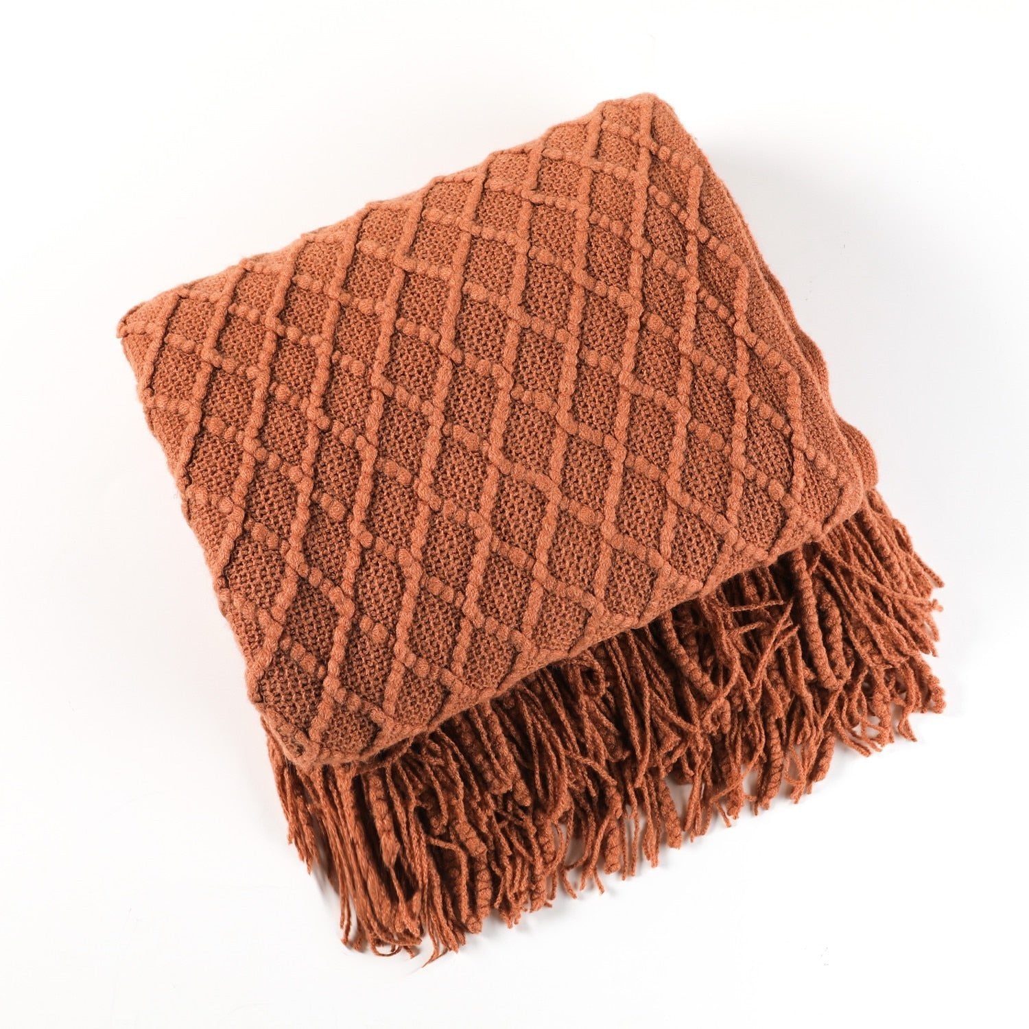 Soft Knitted Throw Blanket, Scandinavian Style Sofa Blanket for Living Room, 130x160 cm, Machine Washable, Cozy Minimalist Design 21