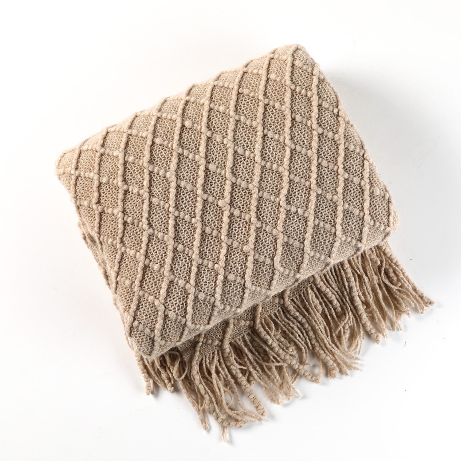 Soft Knitted Throw Blanket, Scandinavian Style Sofa Blanket for Living Room, 130x160 cm, Machine Washable, Cozy Minimalist Design 22