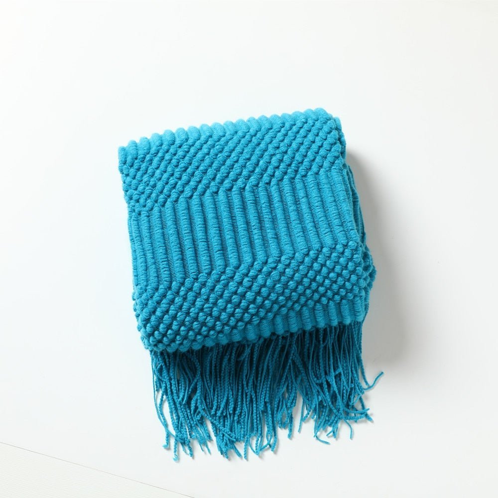 Soft Knitted Throw Blanket, Scandinavian Style Sofa Blanket for Living Room, 130x160 cm, Machine Washable, Cozy Minimalist Design 8
