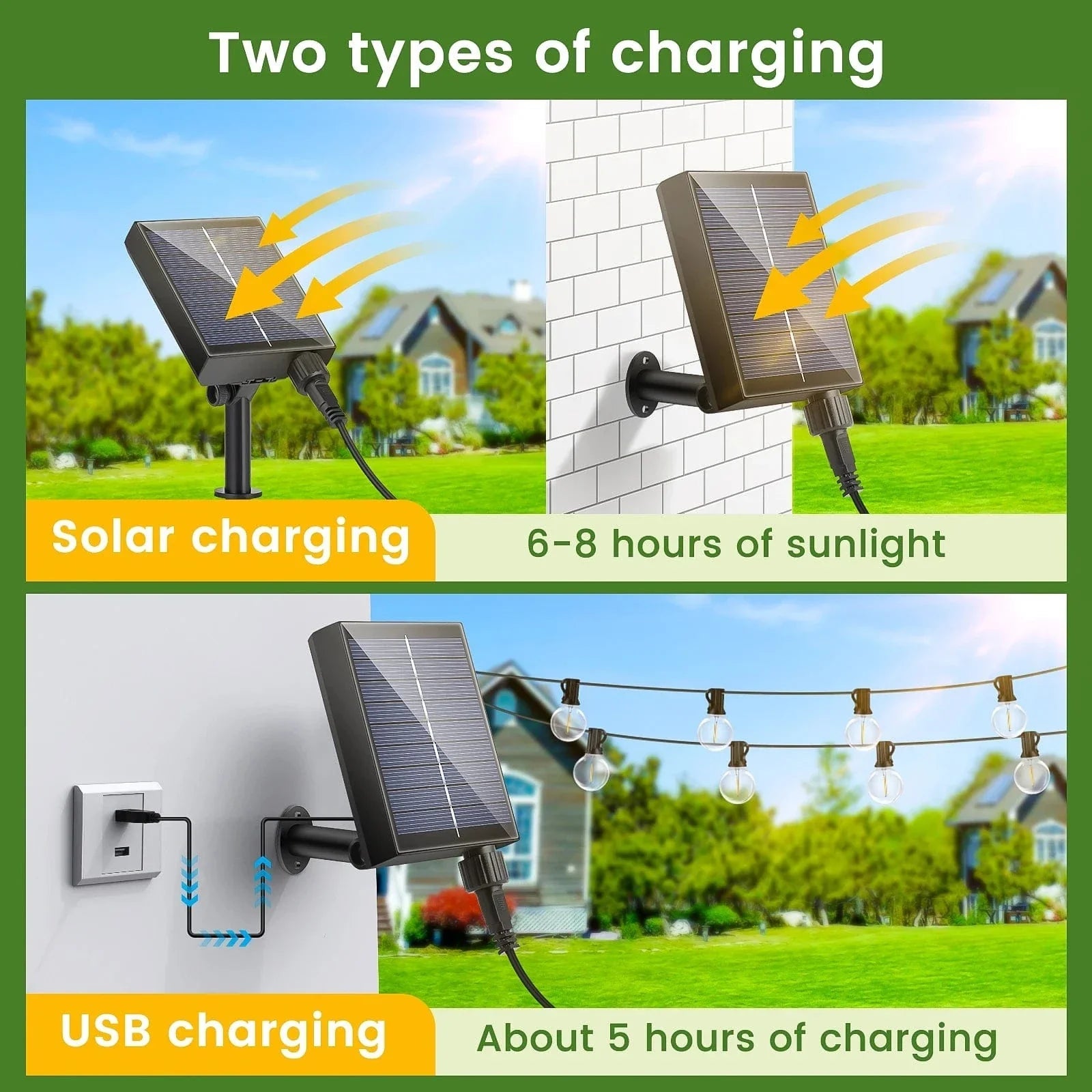 Solar String Lights 20m Waterproof Outdoor Fairy Lights with Remote Control and Adjustable Brightness – Perfect for Parties and Events
