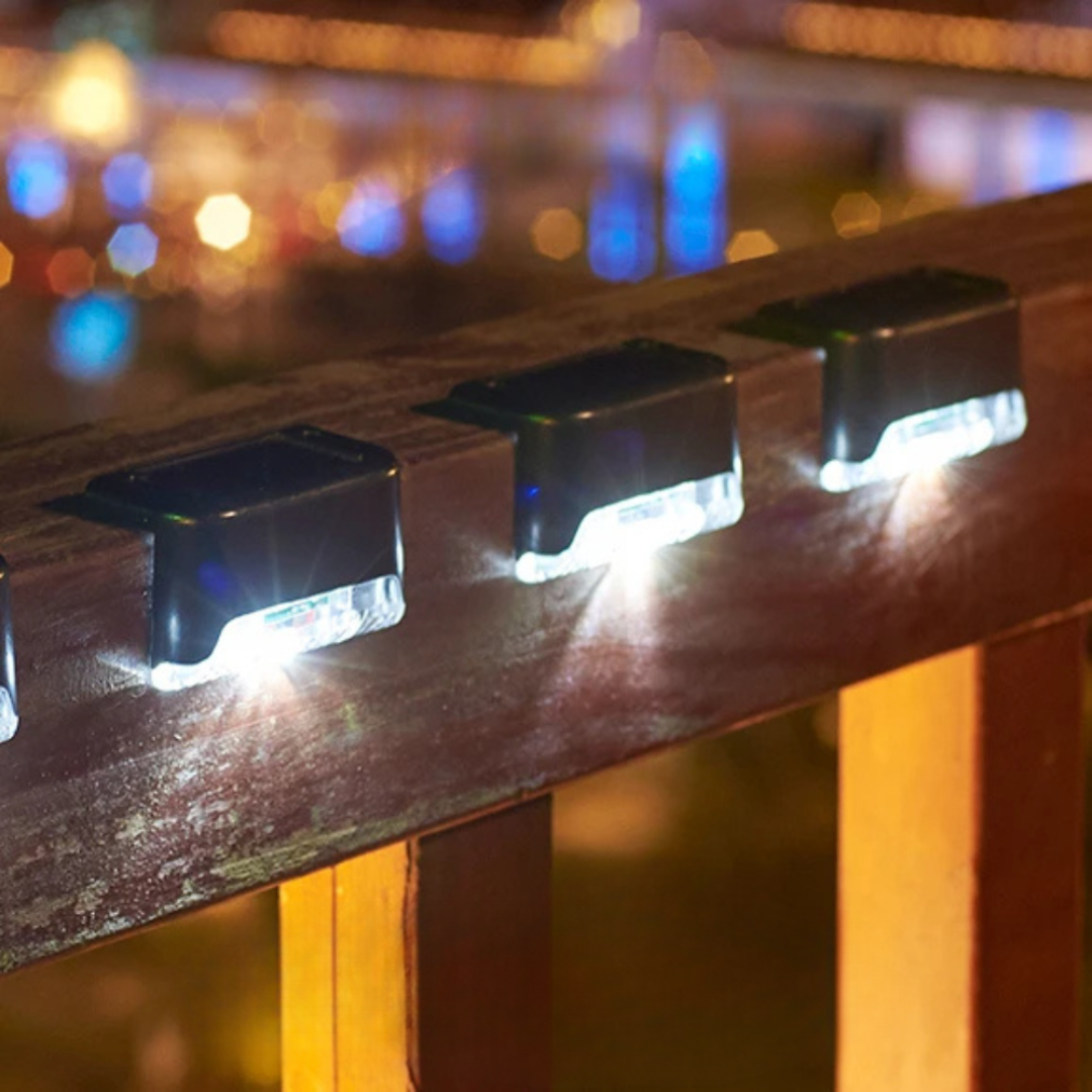 Solar Garden Lights – Self-Adhesive Outdoor Lamps for Patio and Garden, Warm White Decorative Lighting, Weather Resistant 1