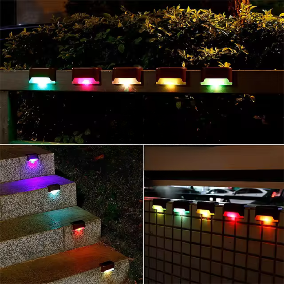 Solar Garden Lights – Self-Adhesive Outdoor Lamps for Patio and Garden, Warm White Decorative Lighting, Weather Resistant 2