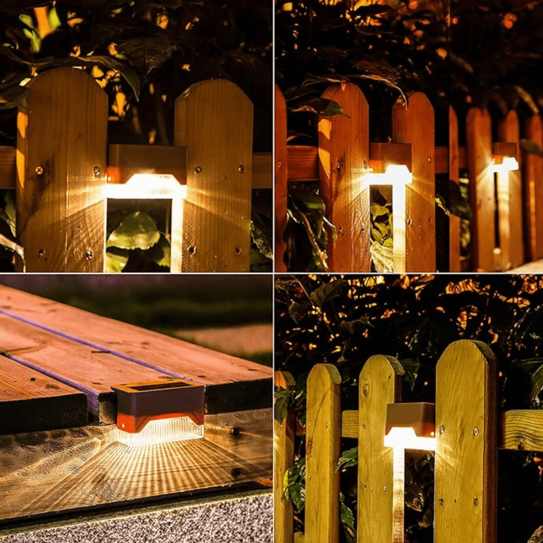 Solar Garden Lights – Self-Adhesive Outdoor Lamps for Patio and Garden, Warm White Decorative Lighting, Weather Resistant 4