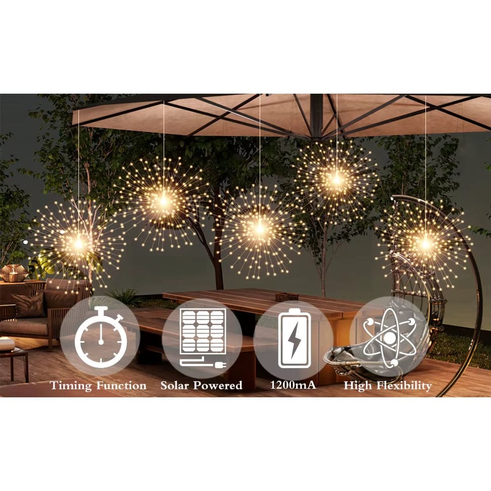 Solar LED String Lights with Remote Control – 480 Waterproof Fairy Lights for Outdoor Decoration 3