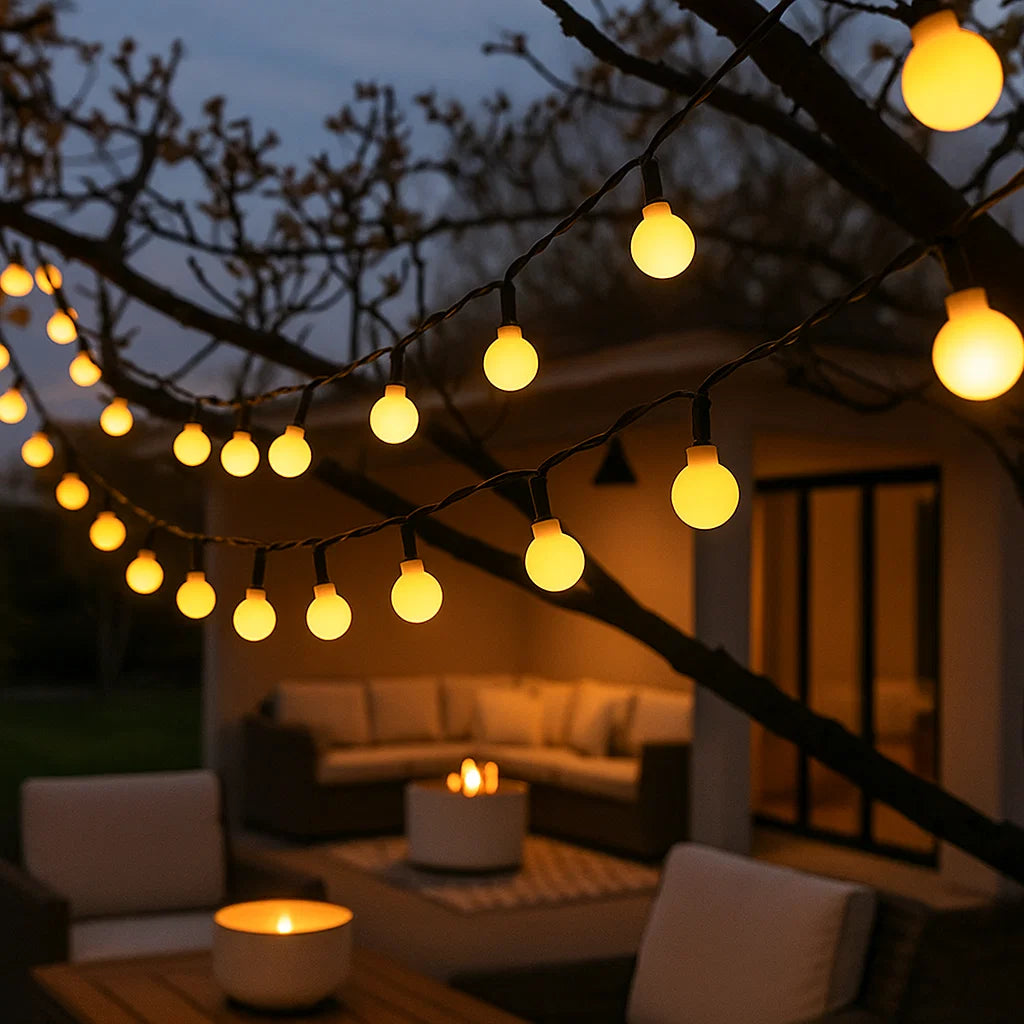 Solar Powered Outdoor String Lights – Colorful LED Fairy Lights with Weatherproof Design for Gardens and Parties 1
