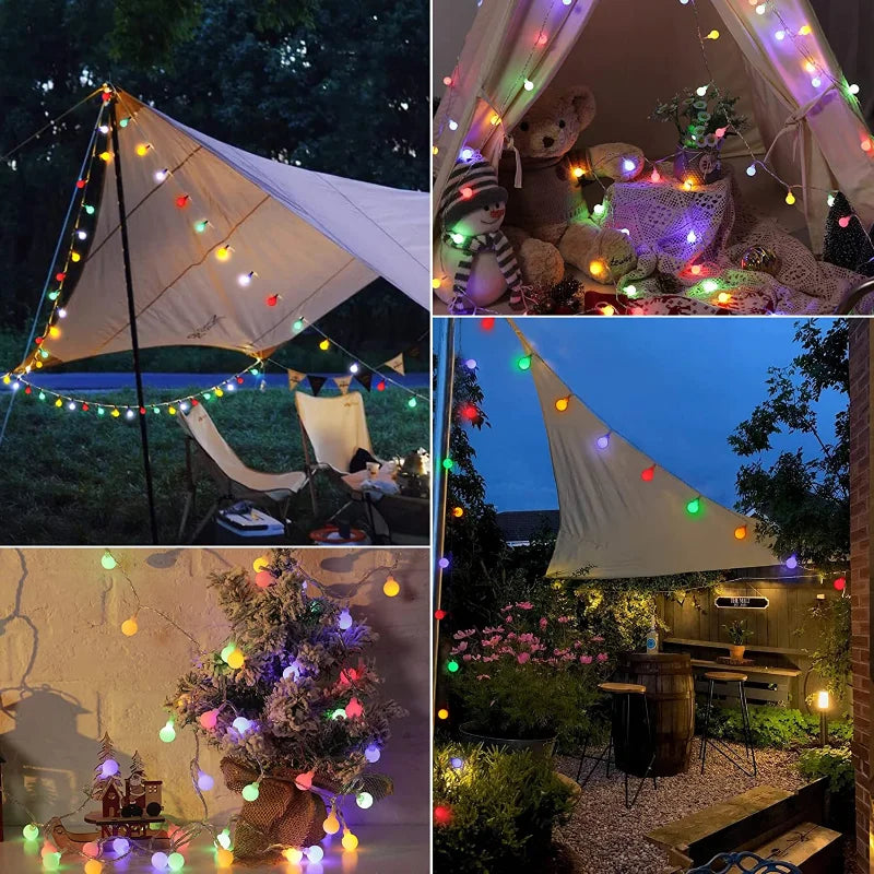 Solar Powered Outdoor String Lights – Colorful LED Fairy Lights with Weatherproof Design for Gardens and Parties 3