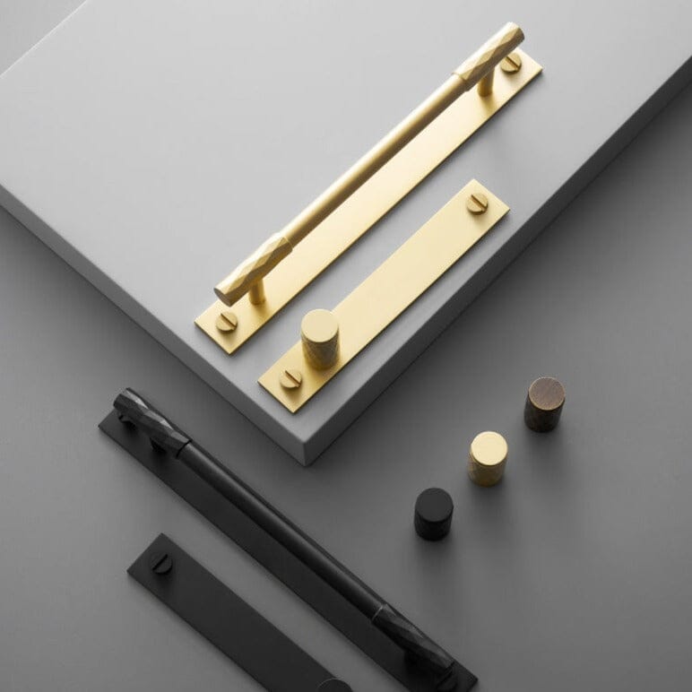 Solid Brass Pull Handle with Diamond Pattern β Matt Brushed Nickel Finish for Kitchen Cabinet Doors and Furniture