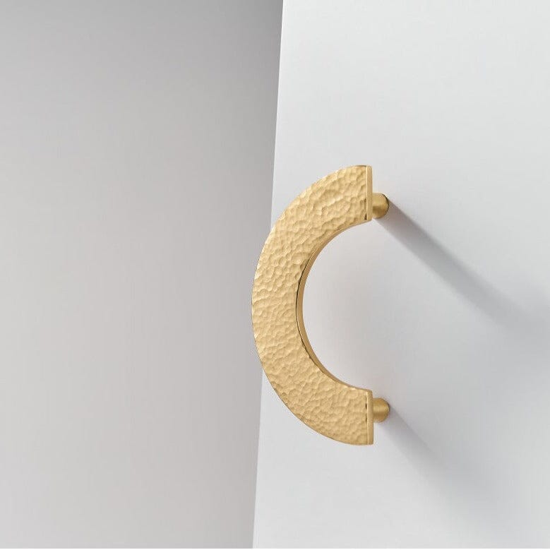 Solid Brass Aztec Pull Handle with Hammered Pattern – Elegant Kitchen Cabinet and Drawer Handle for Modern Interiors 3